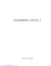 Huawei U8850-1 User Manual