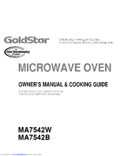 LG GoldStar MA7542B Owner's Manual & Cooking Manual