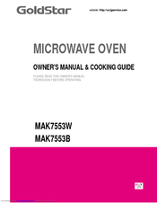 LG GoldStar MAK7553B Owner's Manual & Cooking Manual