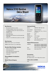 Nokia 3110 Evolve Datasheet