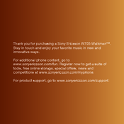 Sony Ericsson Walkman W705a User Manual