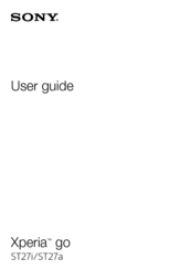Sony Xperia Go ST27a User Manual
