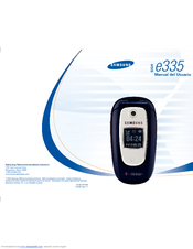Samsung E335 - SGH Cell Phone Manual Del Usuario