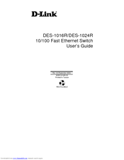 D-Link 1016R - DES Switch User Manual