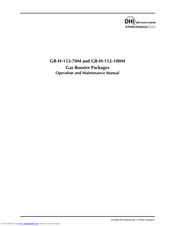 DH Instruments GB-H-152-70M Operation And Maintenance Manual