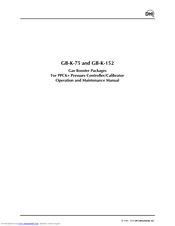 DH Instruments GB-K-152 Operation And Maintenance Manual
