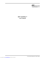DH Instruments MFC SWITCHBOX User Manual