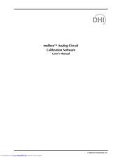 DH Instruments MOLBOX ANALOG CIRCUIT User Manual