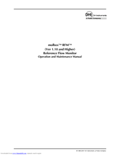 FLUKE molbox RFM Operation And Maintenance Manual