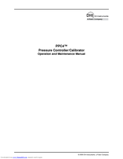 DH Instruments PPC4 Operation And Maintenance Manual