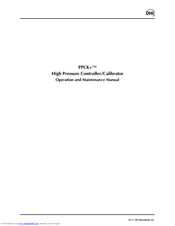 Dh Instruments PPCK PLUS Operation And Maintenance Manual