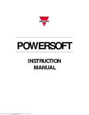 CARLO GAVAZZI POWERSOFT Instruction Manual
