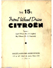 CITROEN Light Fifteen Manual