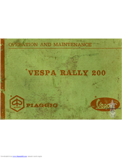 VESPA RALLY 200 Manual