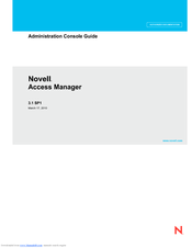 NOVELL ACCESS MANAGER 3.1 SP1 - ADMINISTRATION Manual