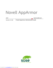 NOVELL APPARMOR 2.0.1 Administration Manual