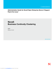 NOVELL BUSINESS CONTINUITY CLUSTERING 1.2.1 - ADMINISTRATION Administration Manual