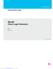 Novell CLIENT LOGIN EXTENSION 3.7 - ADMINISTRATION Administration Manual