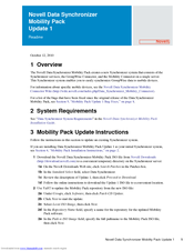 NOVELL DATA SYNCHRONIZER - UPDATE 1 Installation Manual