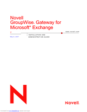 NOVELL GROUPWISE 7 GATEWAY FOR MICROSOFT EXCHANGE - INSTALLATION AND ADMINISTRATION Installation And Administration Manual