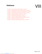 NOVELL GROUPWISE 8 - DATABASES Manual