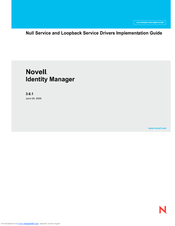 NOVELL IDENTITY MANAGER 3.6.1 - NULL SERVICE AND LOOPBACK SERVICE DRIVERS Manual