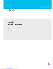 NOVELL IDENTITY MANAGER 3.6.1 - JOBS GUIDE Manual