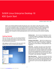 NOVELL SUSELINUX ENTERPRISE DESKTOP 10 KDE Quick Manual