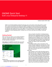 NOVELL LINUX ENTERPRISE DESKTOP 11 - GNOME Getting Started Manual