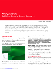 NOVELL LINUX ENTERPRISE DESKTOP 11 - KDE Getting Started Manual