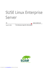 NOVELL LINUX ENTERPRISE SERVER 10 - ARCHITECTURE-SPECIFIC INFORMATION 08-04-2006 Supplementary Manual
