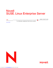NOVELL LINUX ENTERPRISE SERVER 10 - STORAGE ADMINISTRATION GUIDE 7-2007 Administration Manual