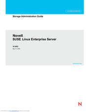 NOVELL LINUX ENTERPRISE SERVER 10 SP2 - STORAGE ADMINISTRATION GUIDE 05-15-2009 Administration Manual