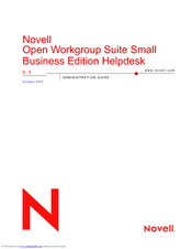 NOVELL OPEN WORKGROUP SUITE SMALL BUSINESS EDITION 9.3 - ADMINISTRATION 10-2007 Manual