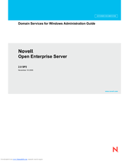 Novell OPEN ENTERPRISE SERVER 2.0 SP2 - DOMAIN SERVICE FOR WINDOWS Manual