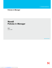 NOVELL POLICIES IN IMANAGER 3.6.1 - 06-05-2009 Manual