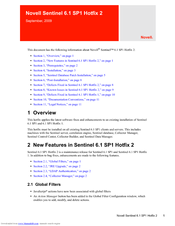 NOVELL SENTINEL 6.1 SP1 HOTFIX 2 - READ ME 9-2009 Manual