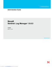 NOVELL SENTINEL LOG MANAGER 1.0.0.5 -  03-31-2010 Administration Manual