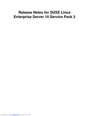 NOVELL SUSE Linux Enterprise Server 10 Service Pack 2 Release Note