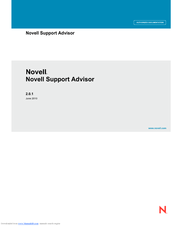 NOVELL SUPPORT ADVISOR 2.0.1 Administration Manual