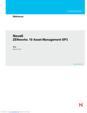 NOVELL ZENWORKS 10 CONFIGURATION MANAGEMENT SP3 - COMMAND LINE UTILITIES REFERENCE 10.3 30-03-2010 Reference Manual