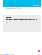 NOVELL ZENWORKS 10 CONFIGURATION MANAGEMENT SP3 - COMMAND LINE UTILITIES REFERENCE 10.3 30-03-2010 Management Manual