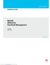 NOVELL ZENWORKS HANDELD MANAGEMENT 7 SP1 IR4 Installation Manual
