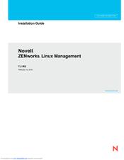 NOVELL ZENWORKS LINUX MANAGEMENT 7.3 IR2 Installation Manual