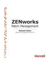 NOVELL ZENWORKS PATCH MANAGEMENT 6.3 - S Release Note