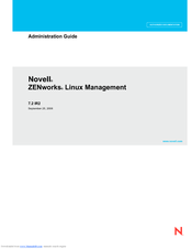 NOVELL ZENWORKS LINUX MANAGEMENT 7.2 IR2 - ADMINISTRATION GUIDE 09-25-2008 Administration Manual