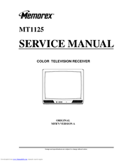 MEMOREX MT1125 Service Manual