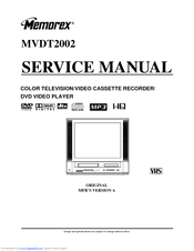 MEMOREX MVDT2002 Service Manual