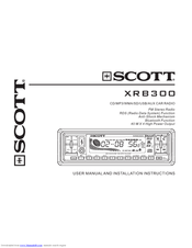 SCOTT XRB300 RC -  S User Manual