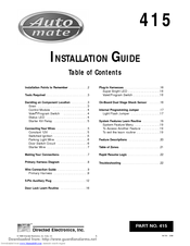 Auto Mate 415 Installation Manual